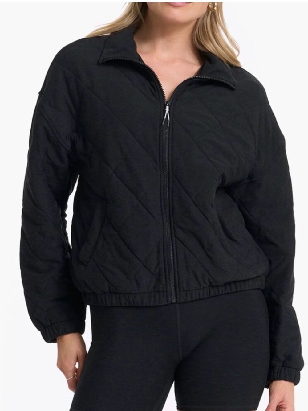 Vuori Halo Dreamknit Black Quilted Full Zip Jacket M